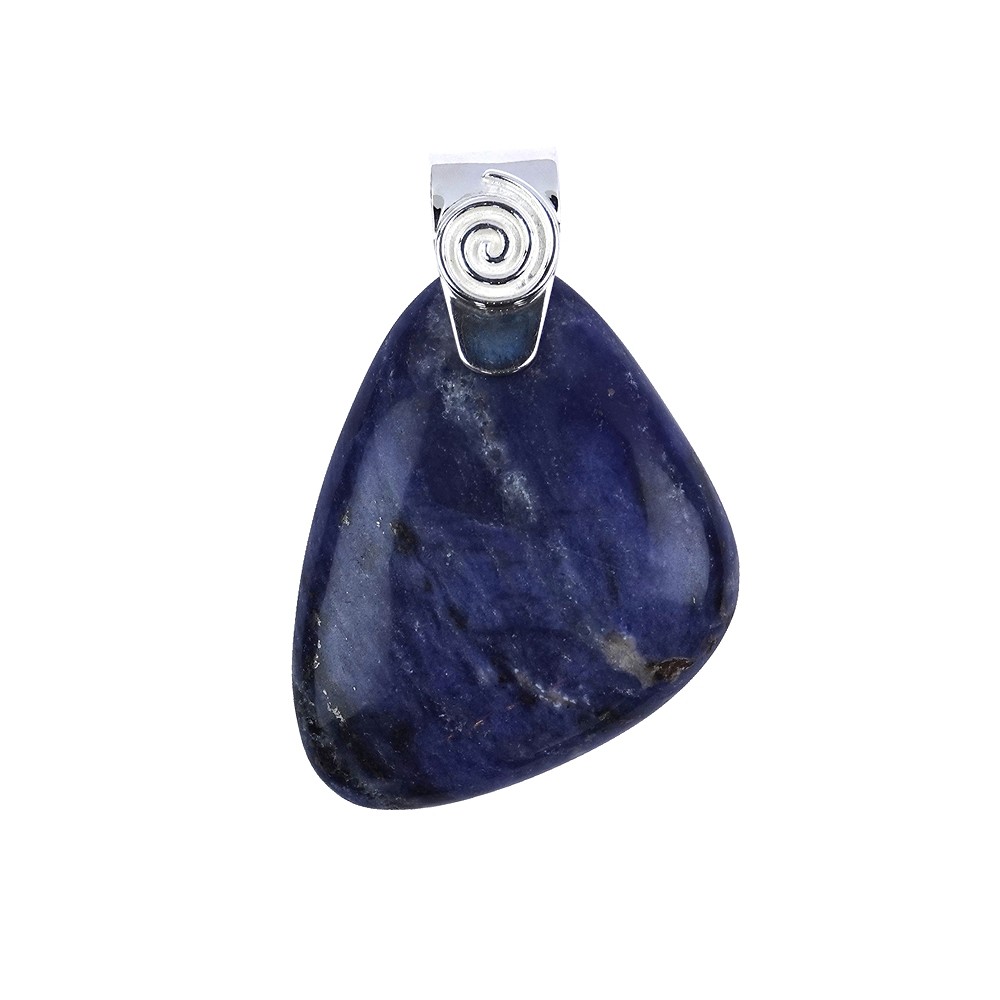 Sodalite pendant with spiral, 5.0 cm | wholesaler gems, healing stones & jewelry