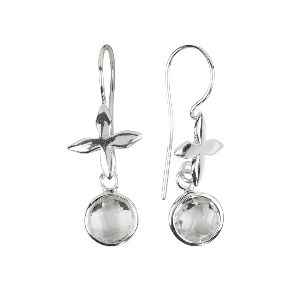 Anhänger Bergkristall (8mm) mit Kreuz, 2,7cm  | Marco Schreier