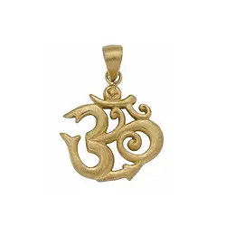 242009100036 Anhänger "Om", 2,5cm, vergoldet | Großhändler Edelsteine, Heilsteine & Schmuck