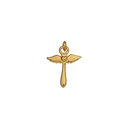 242009110060 Heart angel cross" pendant, gold-plated, 2.1 cm | gems, healing stones & jewelry