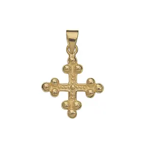 Pendentif croix en trèfle, 2,0cm, doré | Marco Schreier