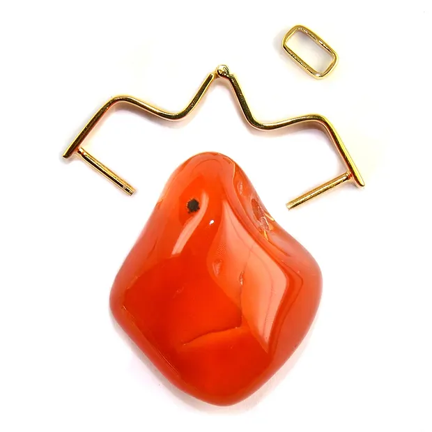 Fiocco intercambiabile con anello, argento placcato oro, 21 x 19 mm (piccolo) | Marco Schreier