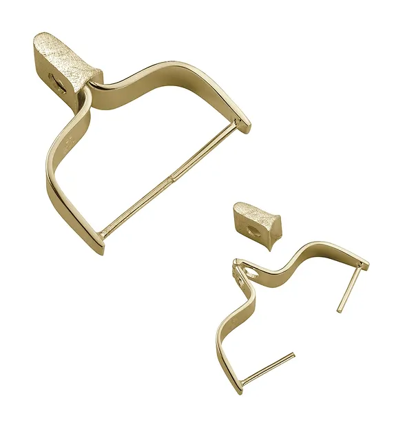 Change Arc with cap, gold-plated silver, 23 x 22mm (medium) | Marco Schreier