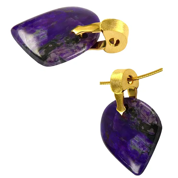 Fiocco intercambiabile per pietre forate anteriori "Design" argento placcato oro lucido/opaco, 18 x 11 mm (piccolo) | Marco Schreier