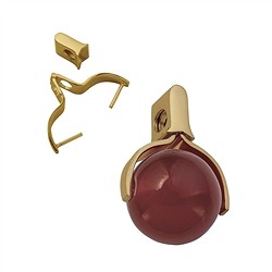 242009120051 Fiocco intercambiabile con cappuccio placcato oro argento, per sfera da 20 mm | Marco Schreier