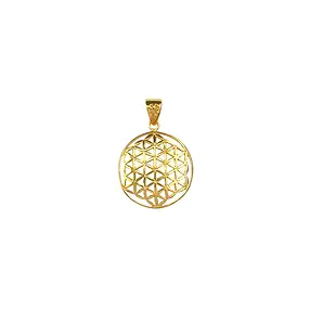 Pendentif Fleur de vie, 2,5cm, argent doré | Marco Schreier