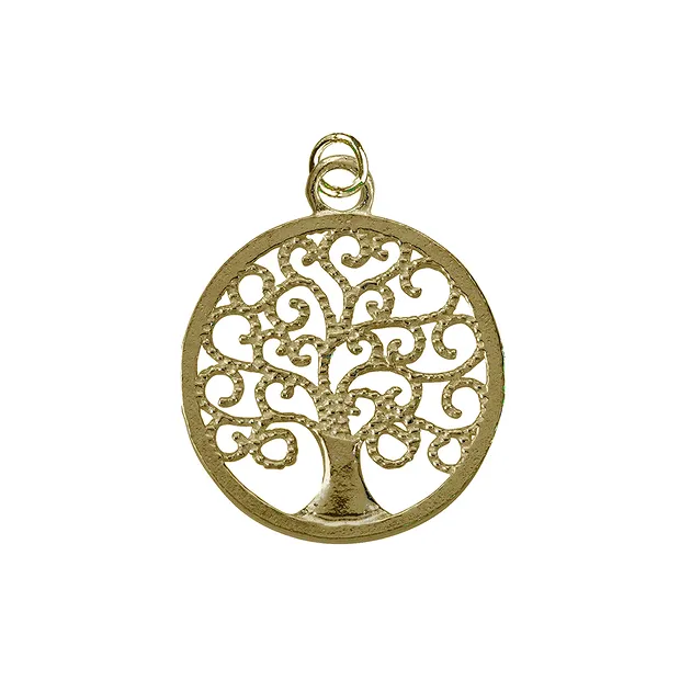 Colgante Árbol de la vida, chapado en oro, 2,0 cm | Marco Schreier