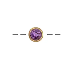 242009210001 Solitaire amethyst pendant (10mm), faceted, 1.2cm, gold-plated | Marco Schreier