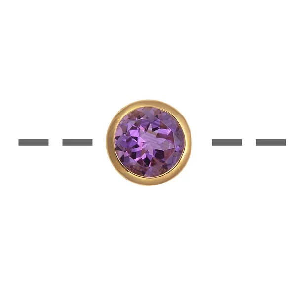Anhänger Solitär Amethyst, facettiert, 1,2cm, vergoldet | Marco Schreier