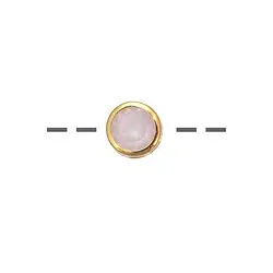 242009210009 Pendant solitaire Rose Quartz (10mm), faceted, 1.2cm, gold-plated | Marco Schreier