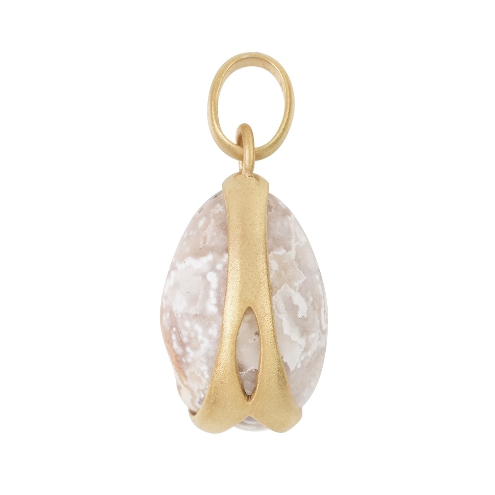 Agate pendant with crystal chambers (20 x 1.5mm), gold-plated, 3.3cm | Marco Schreier