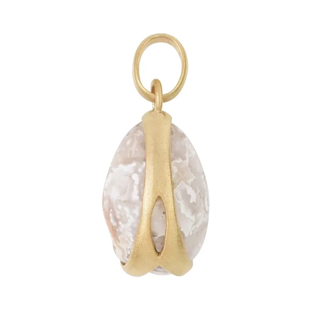 Agate pendant with crystal chambers (20 x 1.5mm), gold-plated, 3.3cm | Marco Schreier