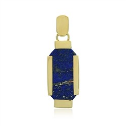 242009220366 Lapis Lazuli rectangle pendant (22 x 11mm), 3.6cm, gold-plated | Marco Schreier