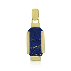 242009220366 Lapis Lazuli rectangle pendant (22 x 11mm), 3.6cm, gold-plated | Marco Schreier