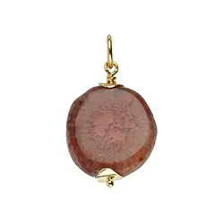 242009230051 Anhänger Hornkoralle (20mm), 3,5cm, vergoldet | Edelsteine, Heilsteine & Schmuck