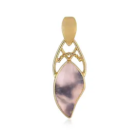 Pendentif Calcédoine (lilas), Fancy, 3,6cm, doré à l'or fin | Marco Schreier