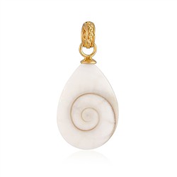 242009240096 Shiva's Eye pendant ((22 x 16mm), drop, 3.6cm, gold-plated | Marco Schreier