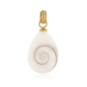 Anhänger Shivas Auge ((22 x 16mm), Tropfen, 3,6cm, vergoldet | Marco Schreier