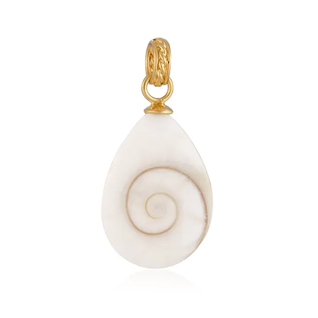 Anhänger Shivas Auge ((22 x 16mm), Tropfen, 3,6cm, vergoldet | Marco Schreier