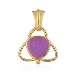242009240108 Colgante fosfosiderita, trilion (10 x 10mm), 2,3cm, chapado en oro | Marco Schreier