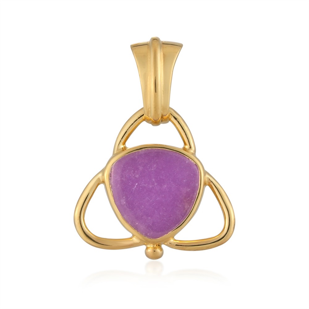 Pendant phosphosiderite, trilion (10 x 10mm), 2.3cm, gold-plated | Marco Schreier