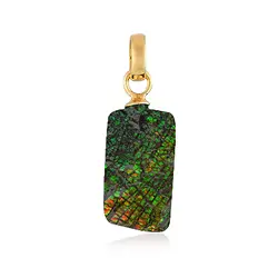 242009240109 Ammolite pendant, freeform, 1.2 - 1.9 cm, gold-plated | Marco Schreier
