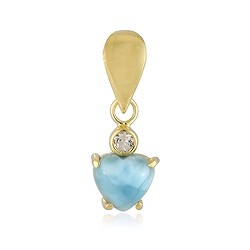 242009240113 Larimar heart pendant (8mm), topaz, 2.5cm | wholesaler gems &amp; healing stones