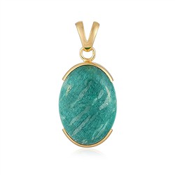242009240149 Anh&#xE4;nger Amazonit, Oval (2 x 18mm), 3,7cm, vergoldet | Marco Schreier