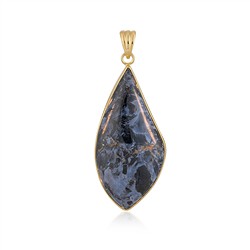 242009240154 Ciondolo in pietersite, forma libera (50 x 28 mm), 6,4 cm, placcato oro | Marco Schreier