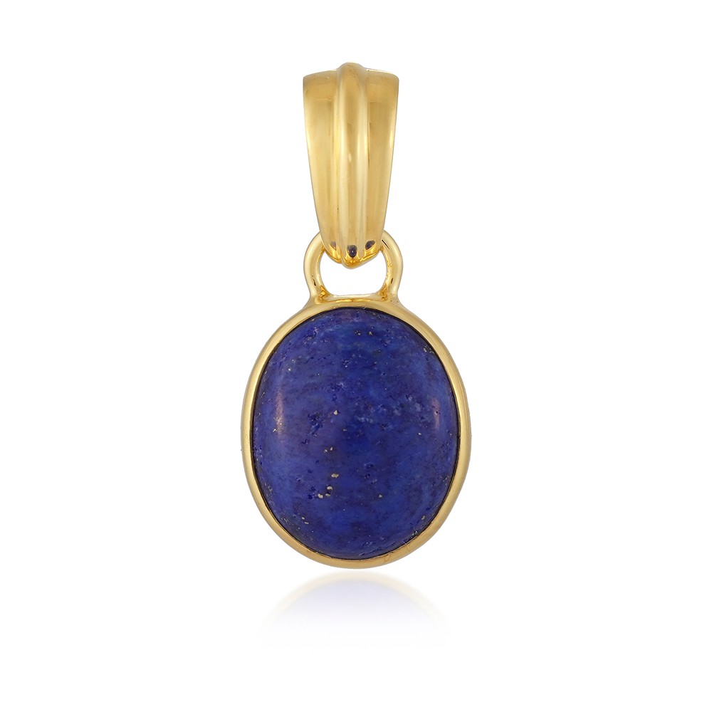 Lapis Lazuli pendant, oval 10 x 12mm), 2.5cm, gold-plated | Marco Schreier