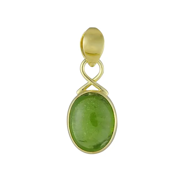 Anhänger Peridot, Oval (17mm), 2,4cm, vergoldet | Marco Schreier