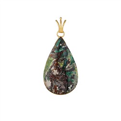 242009260074 Anhänger Venus-Chalcedon, Tropfen (38 × 24 mm), 5cm, vergoldet | Marco Schreier