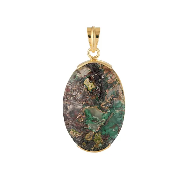 Anhänger Venus-Chalcedon, Oval (34 × 24 mm), 4,7cm, vergoldet | Marco Schreier