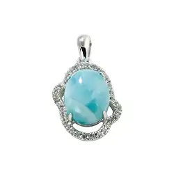 242018140030 Serie 9 Anhäner Larimar, Topas, 2,2cm, rhodiniert | Marco Schreier