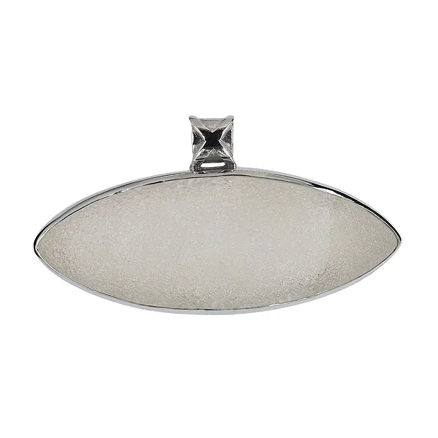 Pendente in Agata (druzy), 3,2 x 6,0 cm, rodiato | Marco Schreier