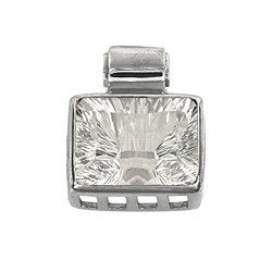 242018160033 Pendente in Cristallo di rocca sfaccettato (rettangolo), 3,0 cm, rodiato | Marco Schreier