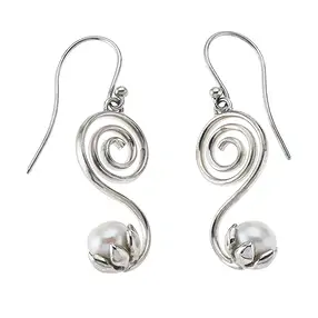 Pendant spiral with pearl, 5.3 cm, rhodiniert | wholesaler gems & healing stones