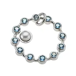 242018160047 Colgante Topacio (azul) facetado, perla, 3,8 cm, rodinado | Marco Schreier