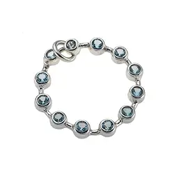 242018160048 Pendentif Topaze bleu à facettes, 3,8cm, rhodié | Marco Schreier