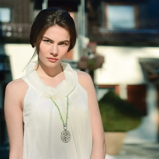 Colgante peridoto, topacio, turmalina facetada "círculo facetado", 5,0 cm, rodinado | Marco Schreier