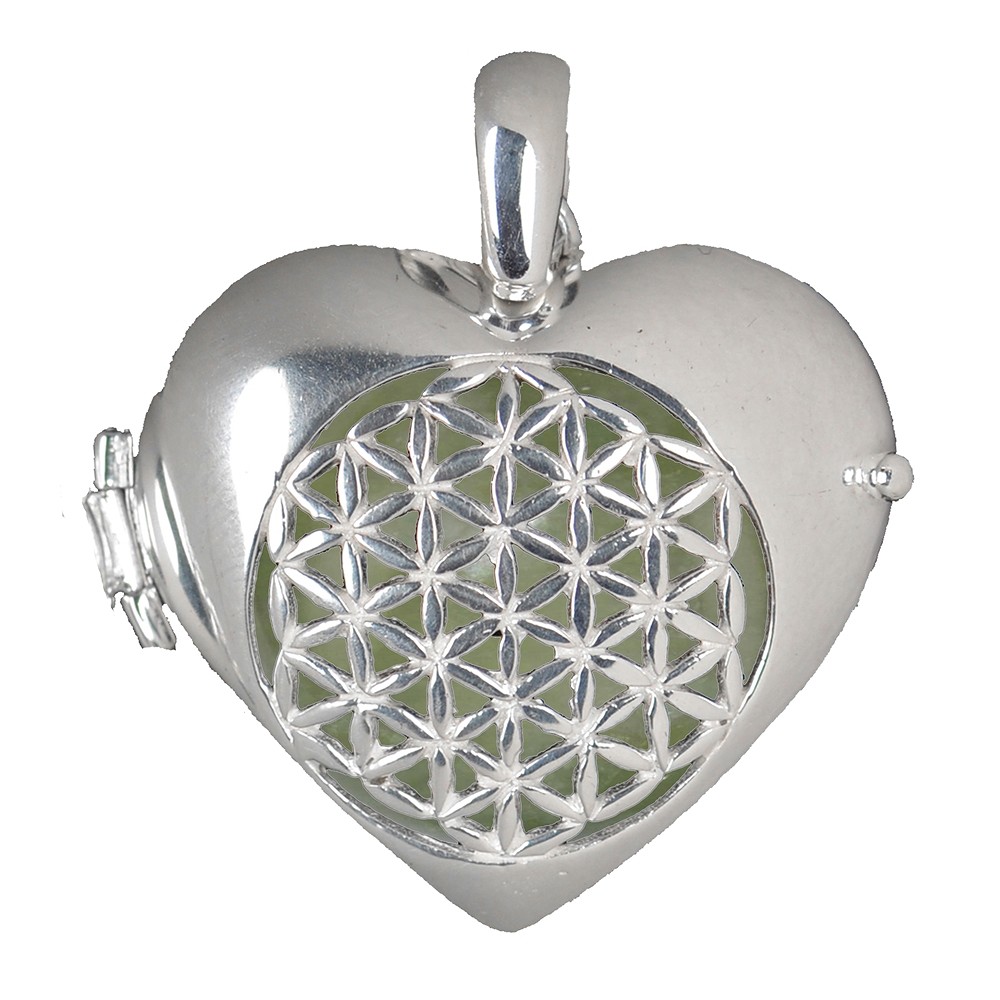 Flower of Life medallion pendant, 3.0 cm, rhodiniert | Marco Schreier
