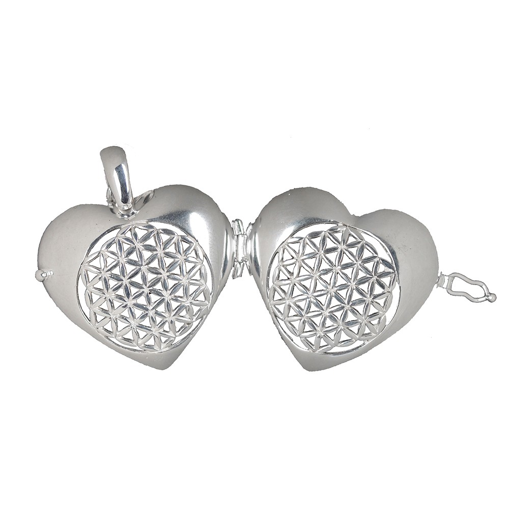 Flower of Life medallion pendant, 3.0 cm, rhodiniert | Marco Schreier