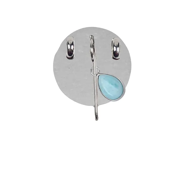 Pendant for interchangeable components, 3.0 cm, rhodiniert silver | Marco Schreier