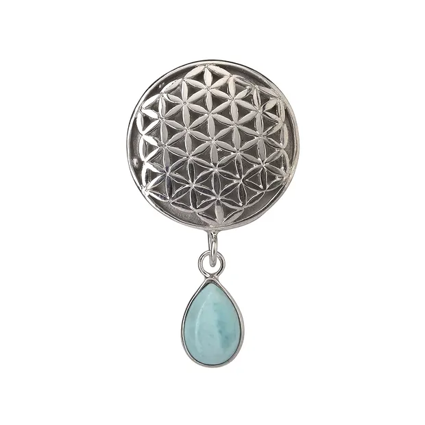 Pendentif Fleur de vie pour composants interchangeables, 3,0cm, argent rhodié | Marco Schreier