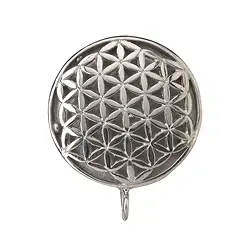 242018170042 Colgante Flor de la vida para componentes intercambiables, 3,0 cm, plata rodinada | Marco Schreier