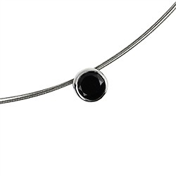 242018180075 Ciondolo Spinello nero (8 mm) sfaccettato, 1,0 cm, rodiato | Marco Schreier