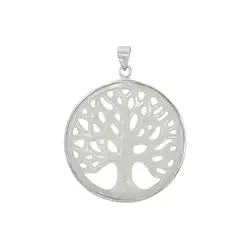 242018190002 Tree of Life pendant Mother of Pearl (light), 3.9 cm, rhodiniert | Marco Schreier