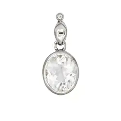 242018190040 Pendentif Topaze blanche à facettes (11 x 9mm), 2,3cm | Marco Schreier