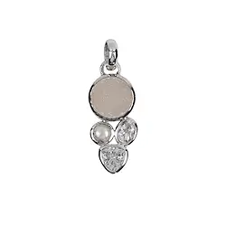 242018200067 Pendant Agate (Druzy), Topaz, Pearl , 3,5cm | wholesaler gems & healing stones