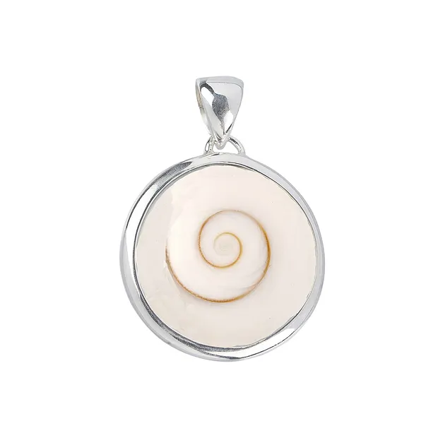 Anhänger Shivas Auge (18mm), rund, 2,9cm, platiniert | Marco Schreier